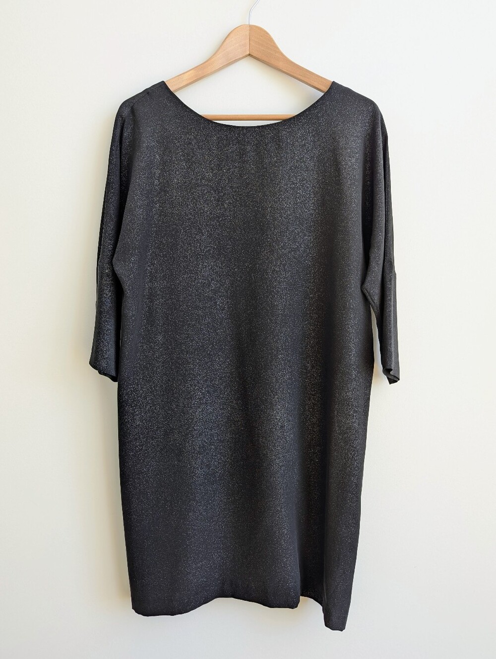 NWT Babaton 100% Silk Raymond Mini Dress Black Sparkle Shimmer Size 6 Aritzia